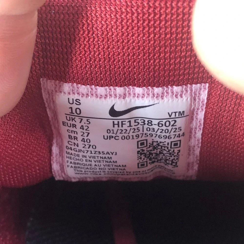 Nike Men's Red & White Athletic Running Shoes